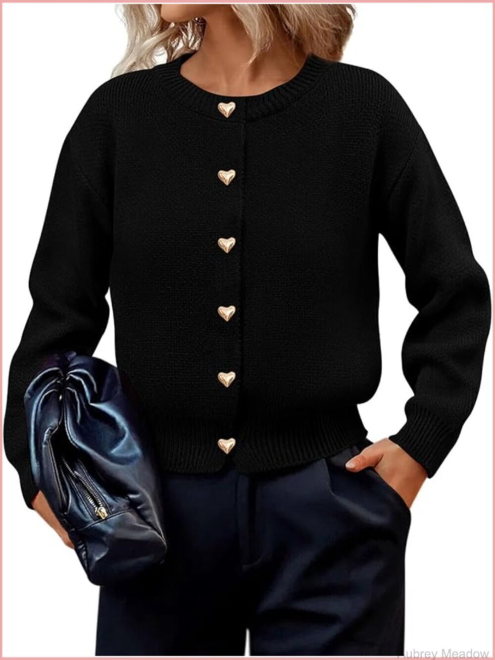 Chunky Knit Cardigan Button Down Long Sleeve Open Front Sweater Work Office